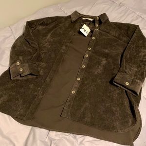 Zara corduroy shacket